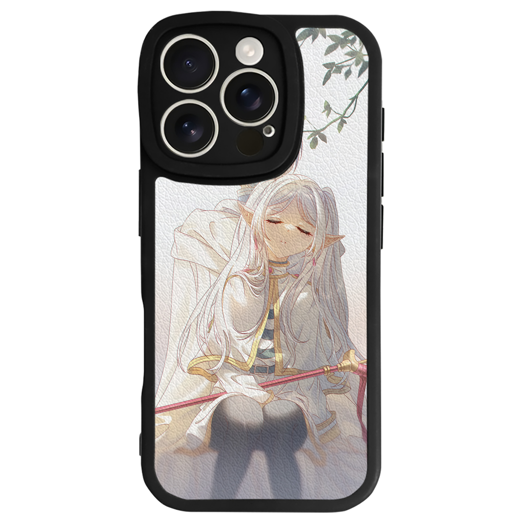 （画像用） 葬送のフリーレン Frieren 【iPhone 16シリーズ対応】シリコンスマホケース（レザー調） 材質：シリコン
